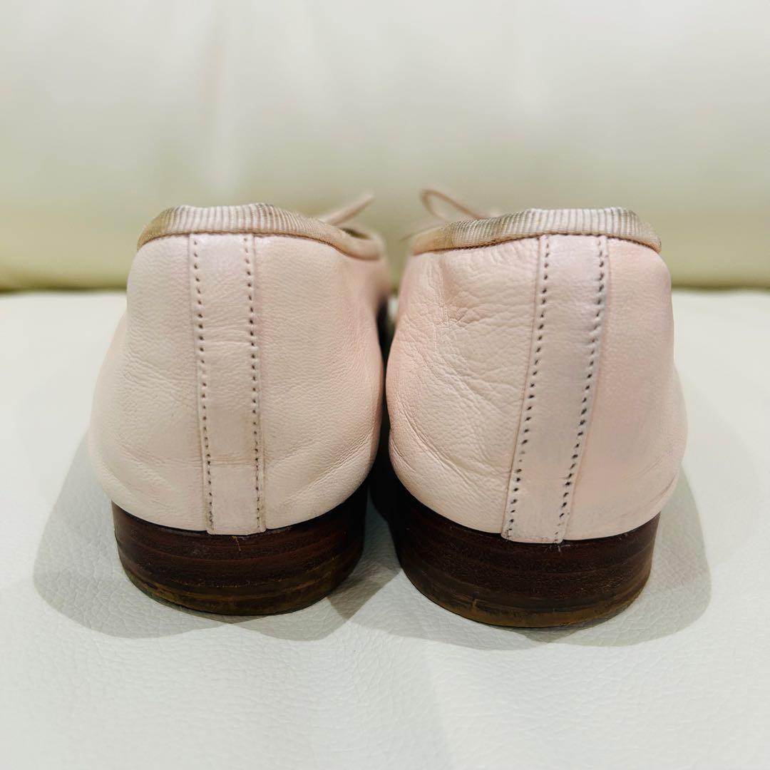 CHANEL ピンク　ゴールド　バレリーナ　バレエシューズ 37 23.5cm