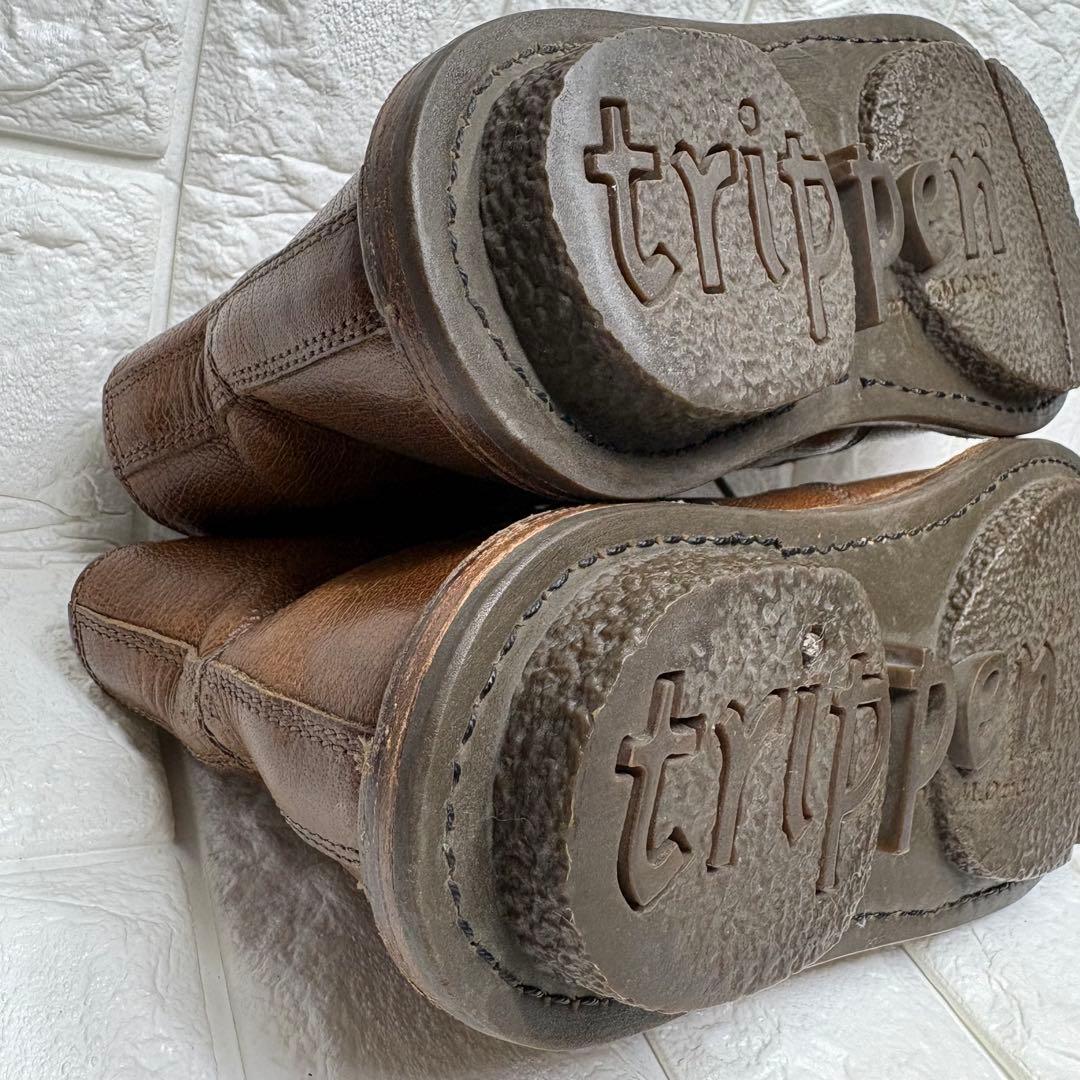 【希少モデル】 trippen BOX ブーツ レザー ボア 23.5cm