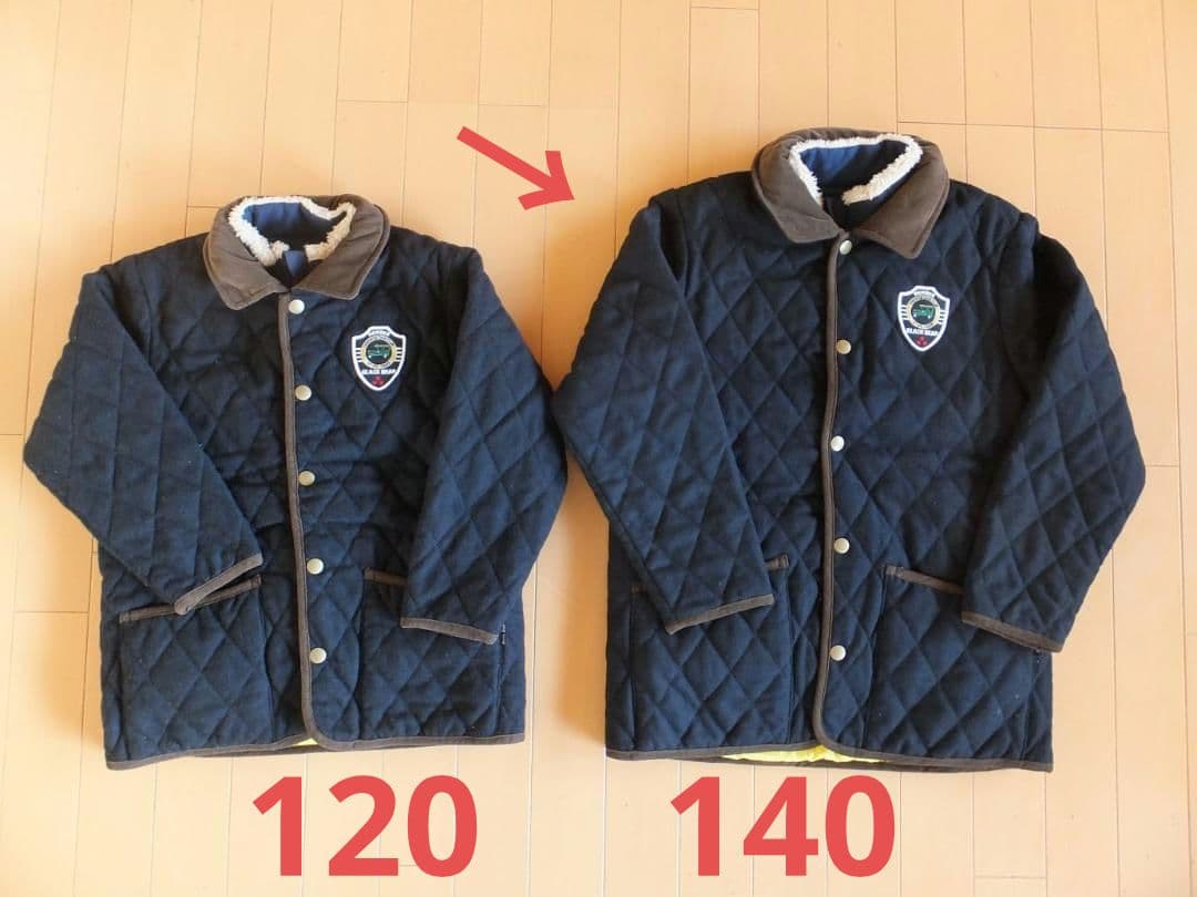 【さああ】３wayキルティングジャケット 140＆120セット さああ様専用】3wayキルティングジャケット 140＆120セット