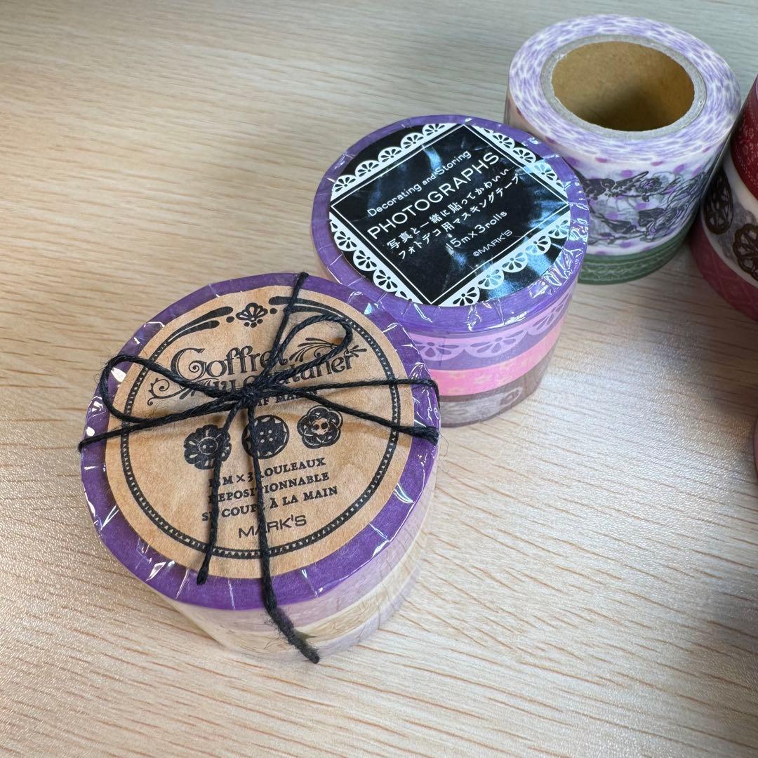 MARK'S マークス 廃盤 マスキングテープ コフレ 花柄 ボタン マステ