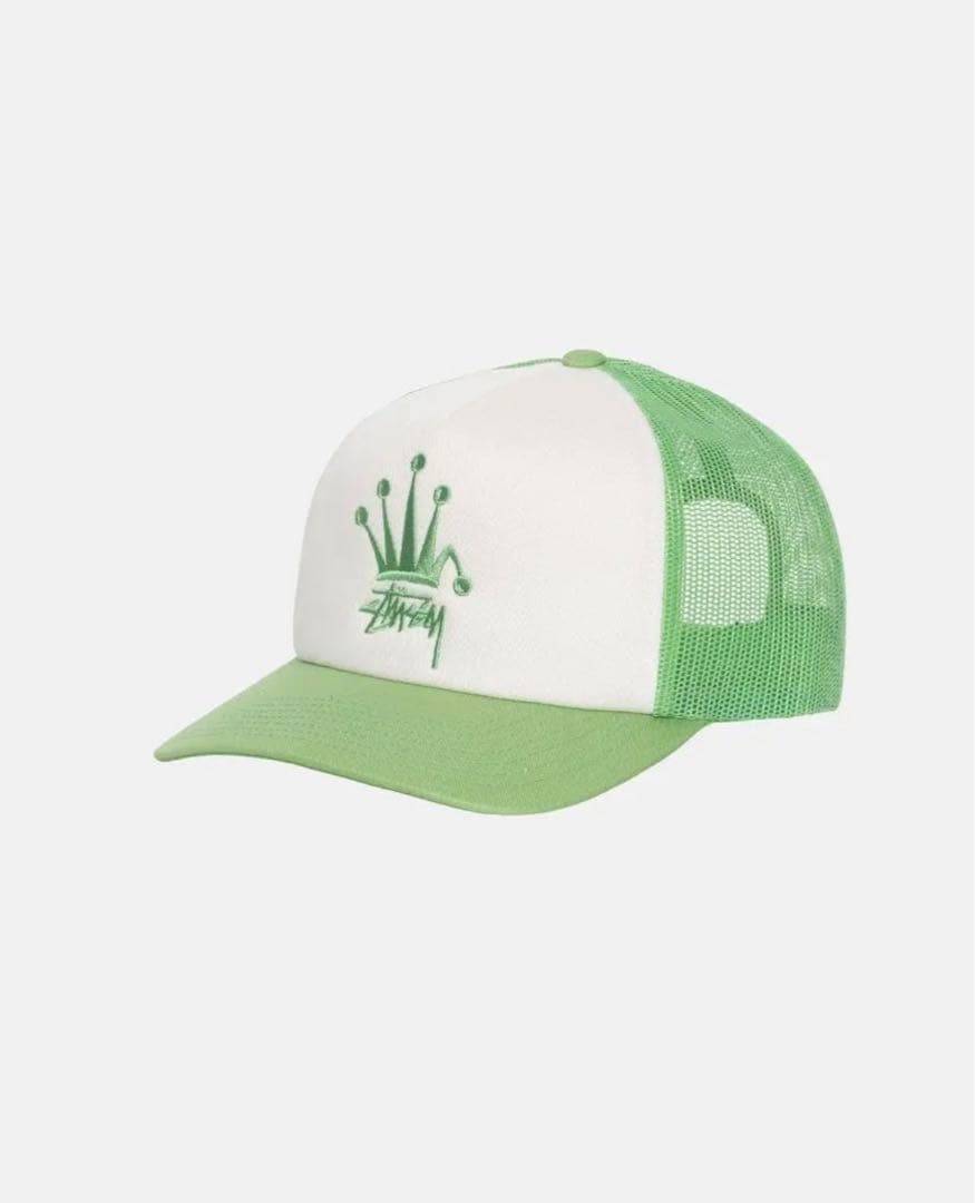 STUSSY CROWN STOCK TRUCKER CAP 緑 - メルカリ