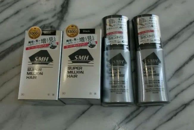 ブラック ルアンス―パ―ミリオンヘア― ３０g２個 専用ミスト2本 スーパーミリオンヘアー ブラック ( 30g*2コセット )/ スーパー