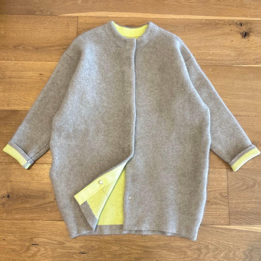 美品】ELENDEEK ラクーンミックスダブルカーディガン - メルカリ