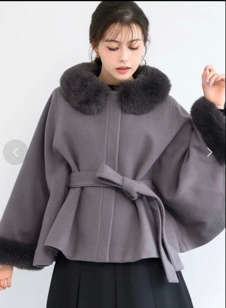 美品】2024AW ミッシュマッシュ ポンチョコート 美品】2024AW ミッシュ