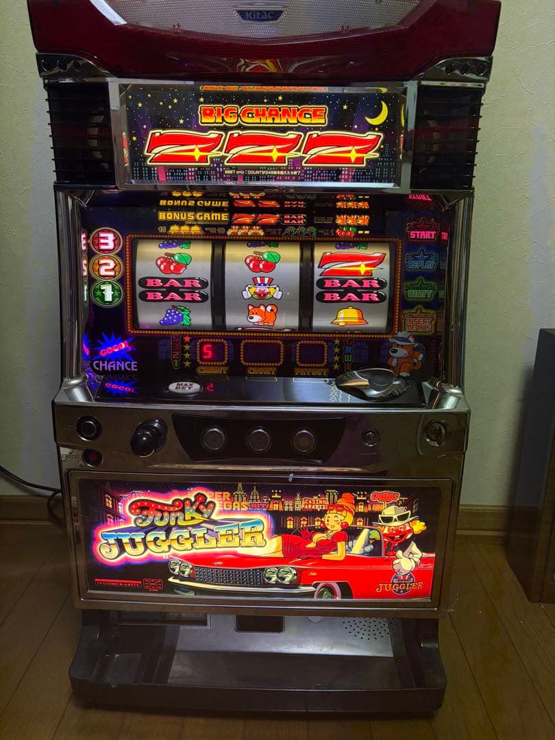 送料無料】初代ファンキージャグラー スロット筐体 コイン不要 音量