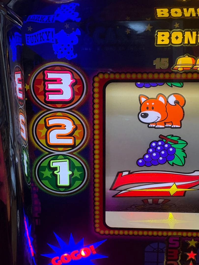 送料無料】初代ファンキージャグラー スロット筐体 コイン不要 音量