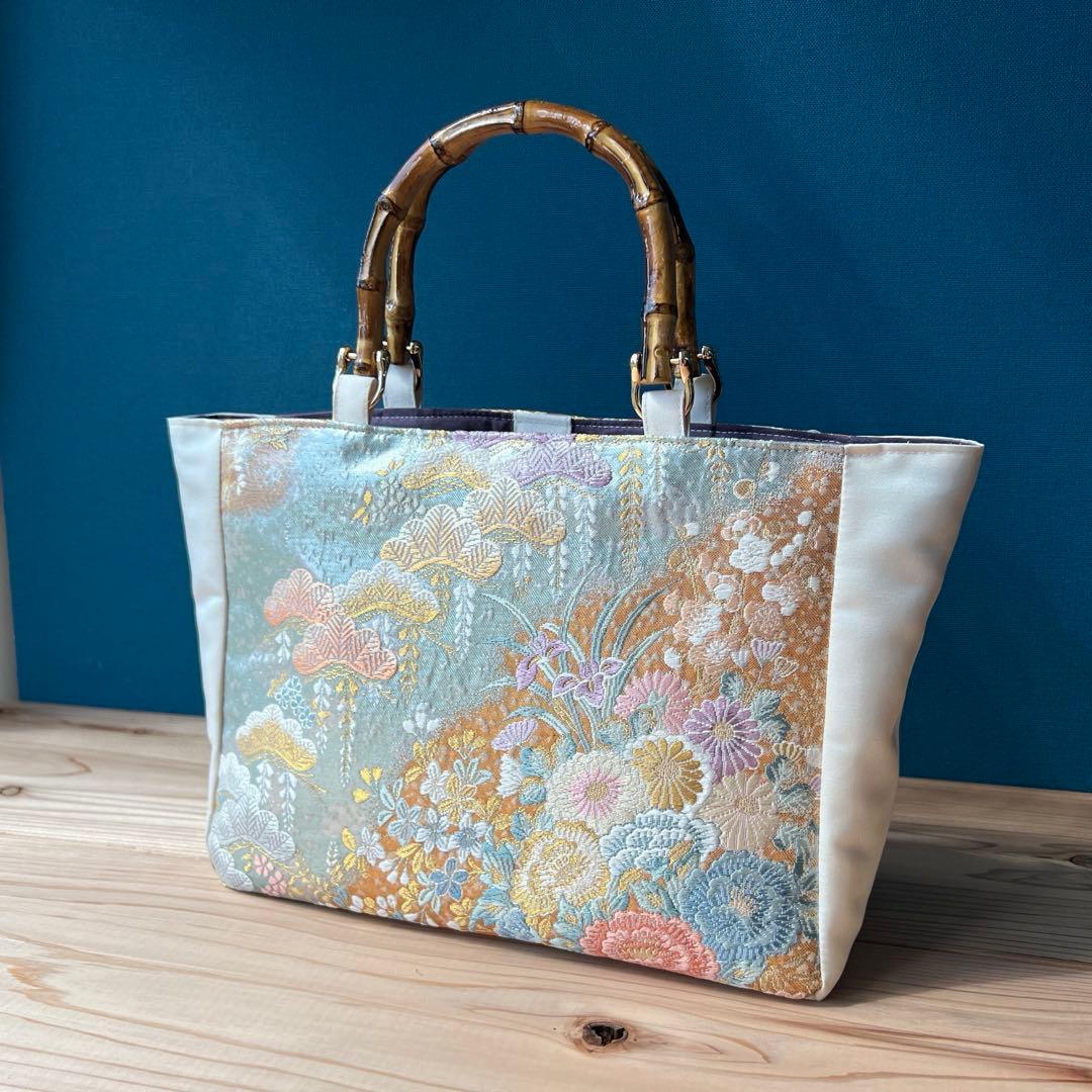 西陣織 A4対応 帯リメイク トートバッグ 和装バッグ ショルダー