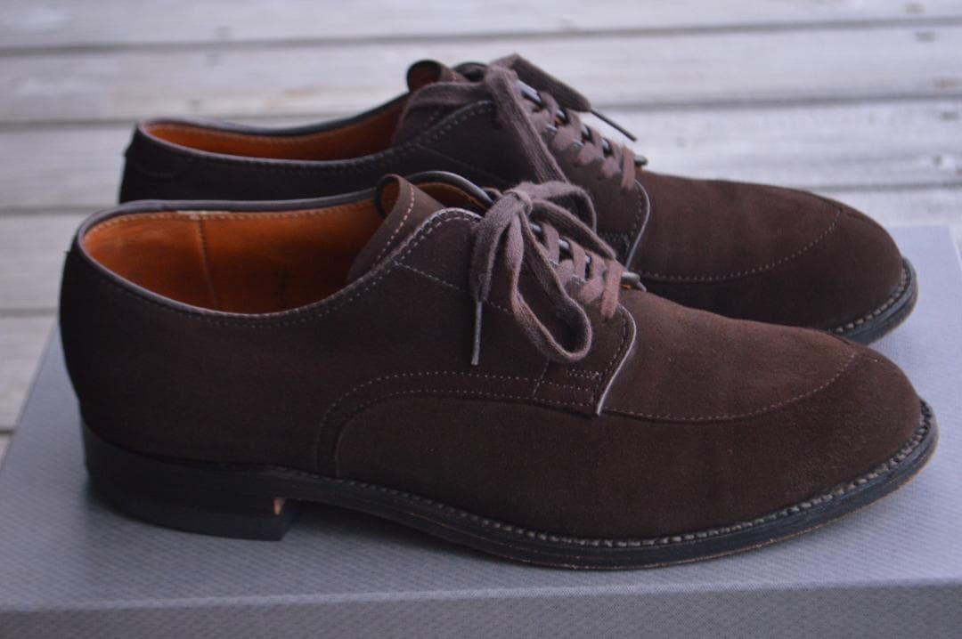 美品　ALDEN　Vチップ　6.5D　ダークブラウン　モディファイドラスト