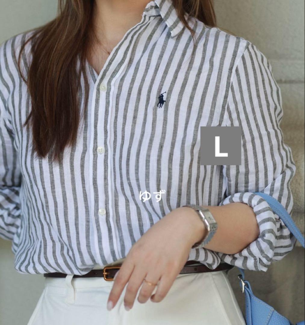 POLO RALPH LAUREN(ポロラルフローレン) リネンシャツ麻ボーダー
