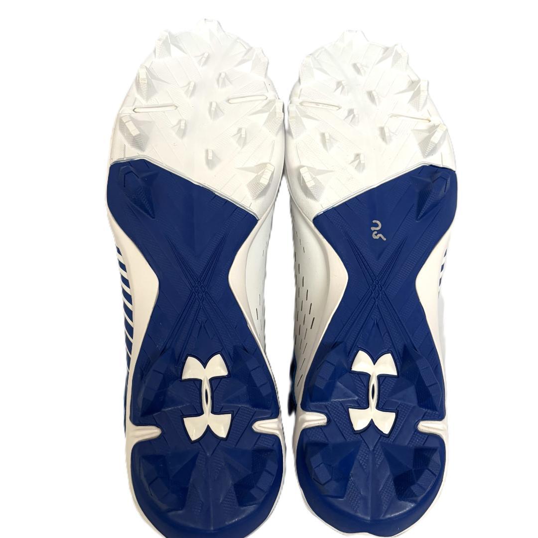 Under Armour 野球用スパイクシューズ ホワイト/ブルー 28.5cm