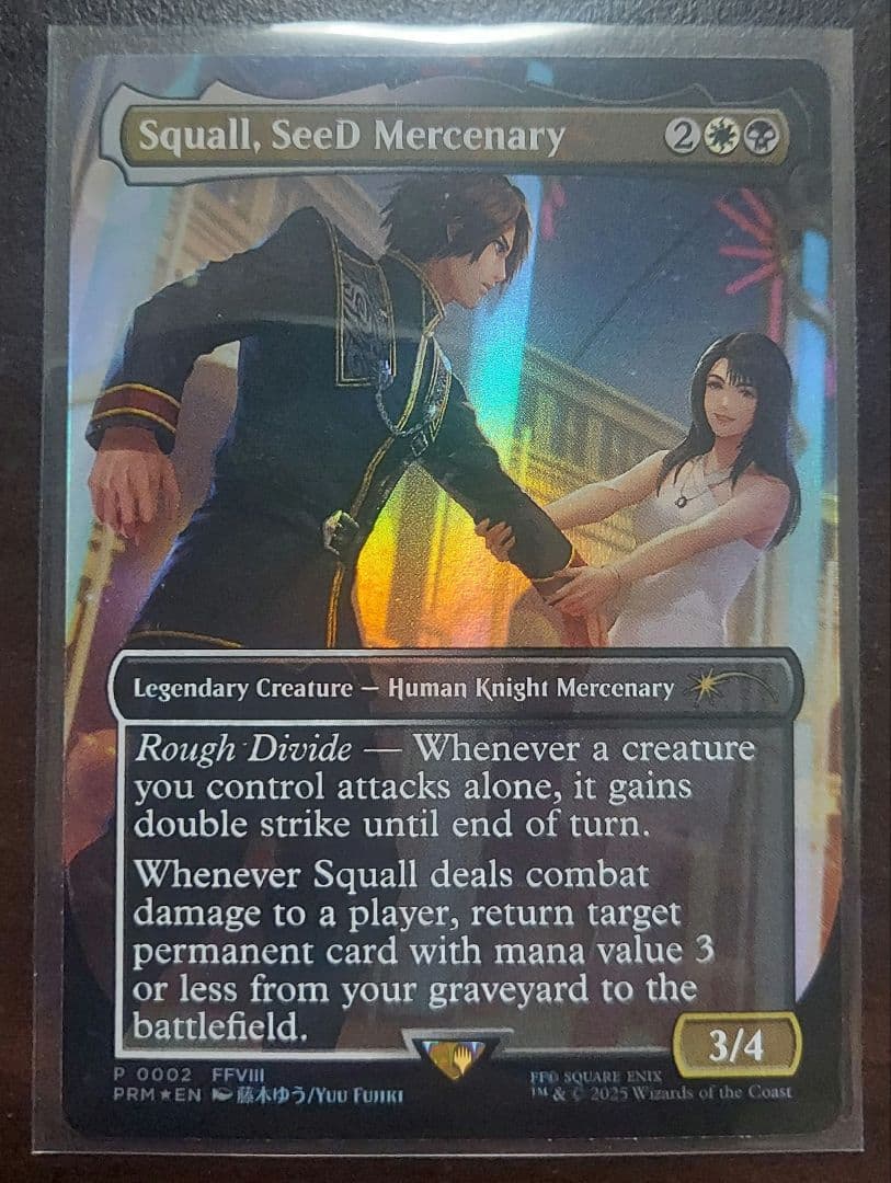 mtg 高騰中 優勝プロモ SeeDの傭兵、スコール ボーダーレス FOIL