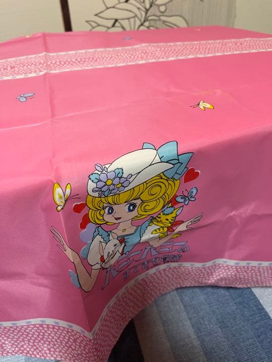 未使用　ハニーハニーのすてきな冒険　当時物　ナイロンシート　テーブルクロス