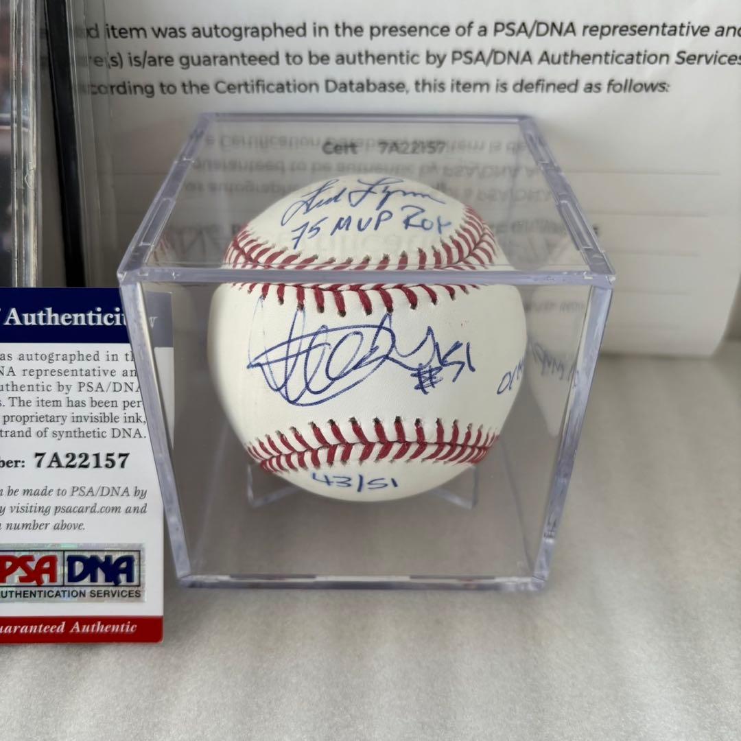 希少】イチロー＆フレッドリン MLB史上 新人王＆MVP同時受賞者 直筆