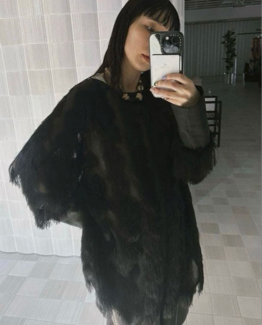 AMERI FULL FRINGE OVER TOP ブラック - メルカリ