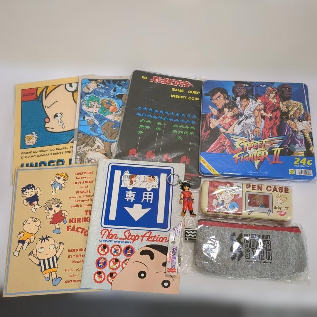 昭和 平成 レトロ アニメ ゲーム ペンケース 下敷き ノート 色鉛筆