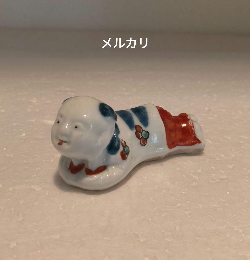 江戸時代 柿右衛門 唐子形笛 江戸時代中期の型1個、後期型1個 伊万里焼