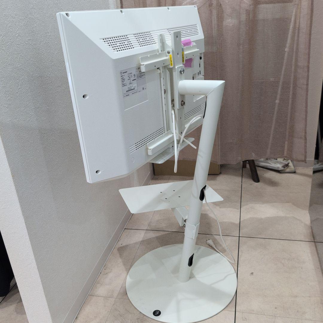 希少ホワイトwallスタンドと2022年型アクオス32型テレビのSET引取値