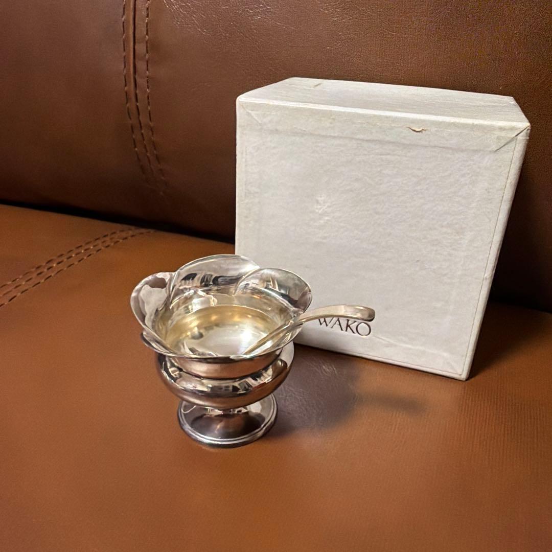 WAKO シルバー製フラワーカップとスプーンセット　薬味小皿 Yahoo!オークション -「和光 wako」(カトラリー) (銀製)の落札相場