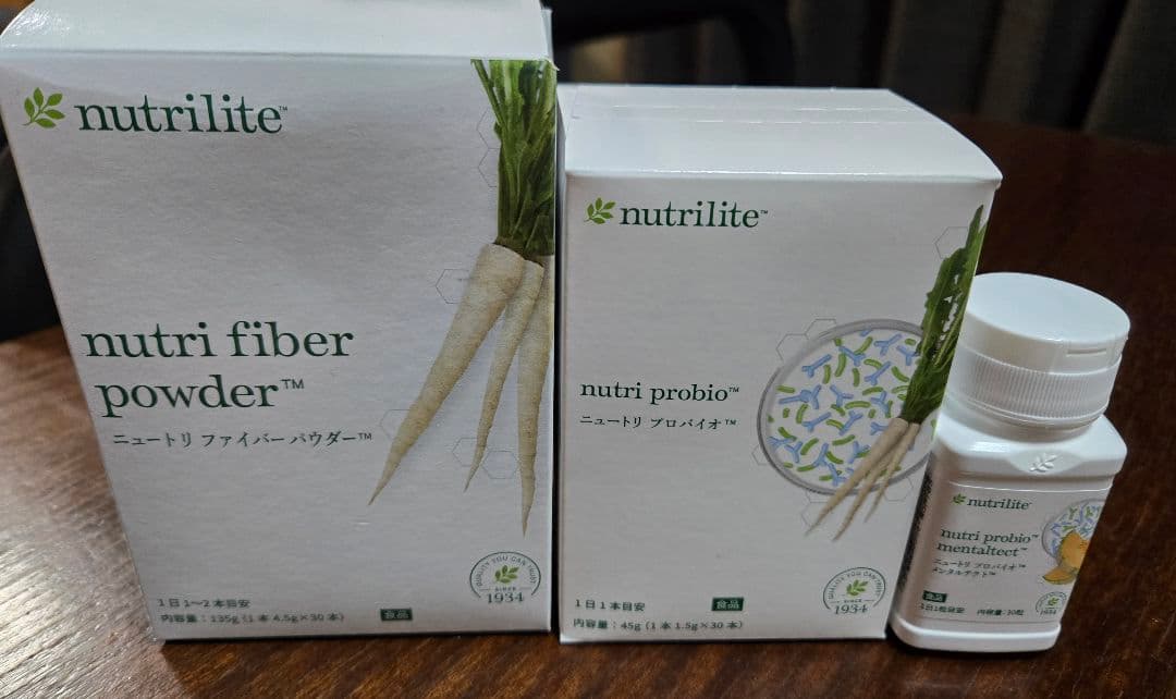 ニュートリファイバーパウダー、プロバイオ、プロバイオメンタルテクト　セット プロバイオ＆ファイバー パウダーセット) ：Amway(日本アムウェイ