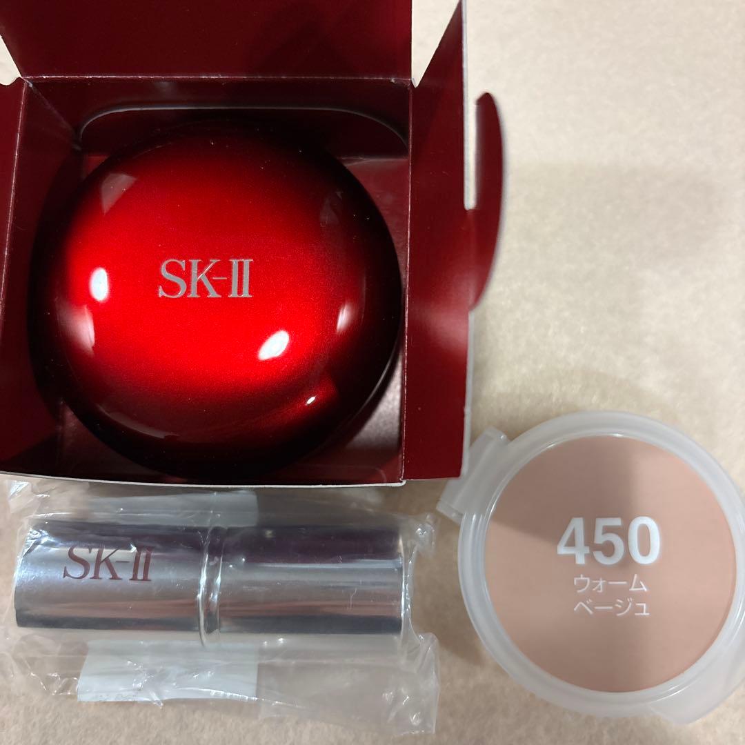 新品中古品SK-IIファンデーション450 ケース&ブラシセット SK-IIから簡単にツヤ美肌を叶えるエマルジョンファンデ誕生｜9月21日