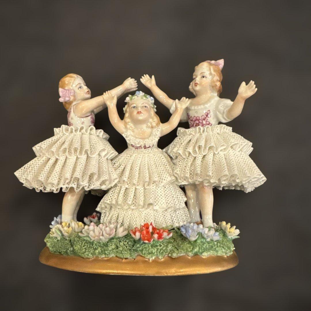 最終　超希少ドイツマイセンドレスデン　ジッツェンドルフお花畑で遊ぶ少女 2026年最新】ジッツェンドルフの人気アイテム - メルカリ