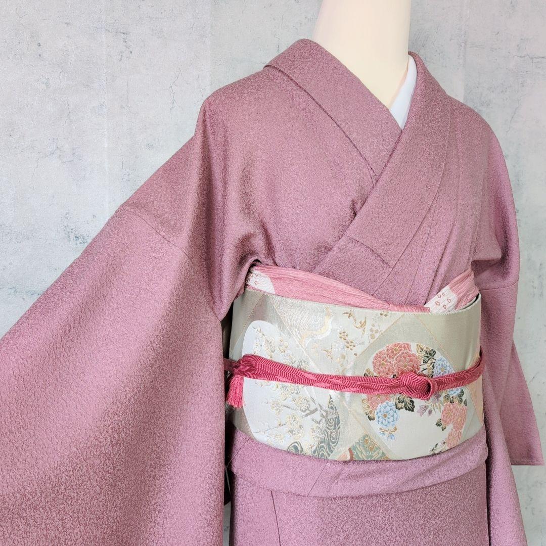 色無地 着物 フルセット 正絹 シンプル しつけ糸 F7 - メルカリ