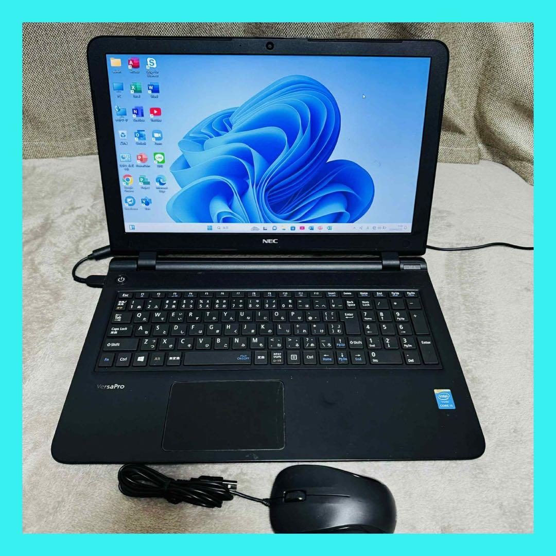 S274 NECノートパソコン i5メモリ8G高速Windows11オフィス付き - メルカリ