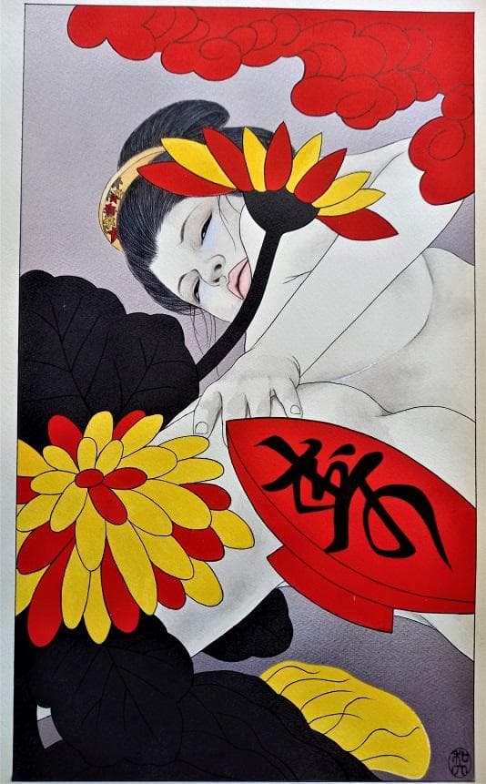 滝沢和大　イラストレーターによるカレンダー肉筆画　7枚セット