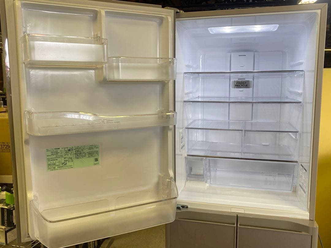 5ドアノンフロン冷凍冷蔵庫 日立 401L R-S40NL 2021年製 - メルカリ