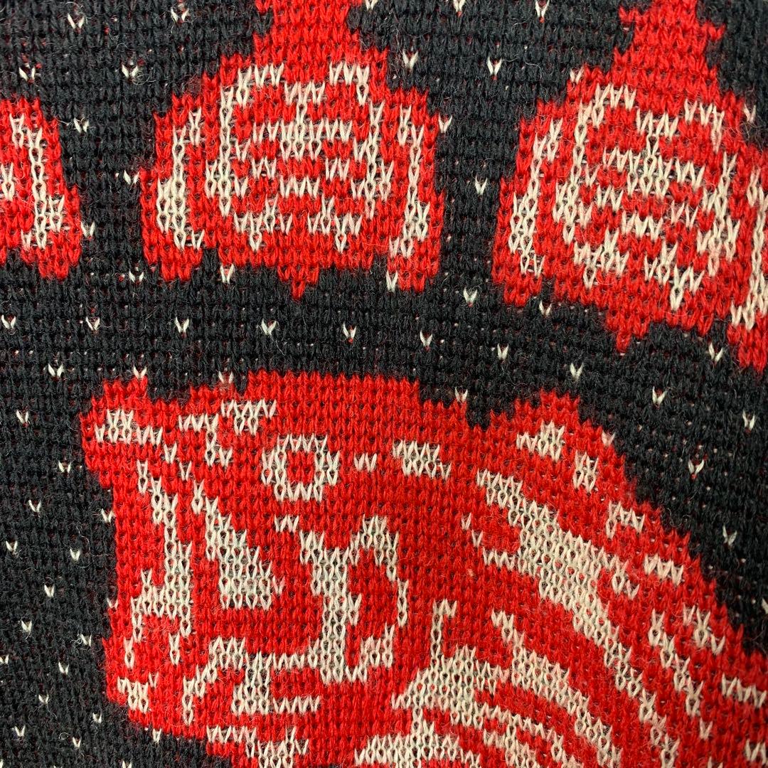 EVISU ニットセーター ブラックバス レッド 恵比寿 希少 vintage