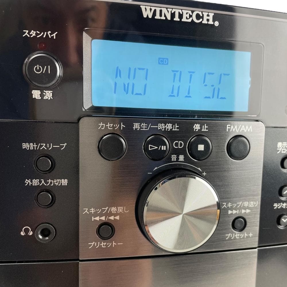 未使用□WINTECH□ CDカセットミニコンポ AM・FM KMC-113 - メルカリ