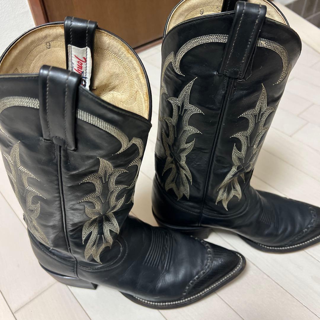 トニーラマ ウエスタンブーツ リザードトゥ刺繍入り26.5センチ - メルカリ