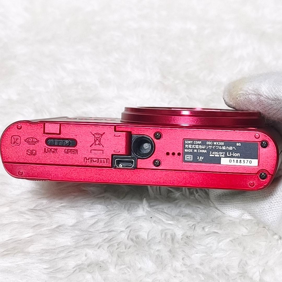 極美品✨ SONY Cyber-shot WX300 レッド Wi-Fi - メルカリ
