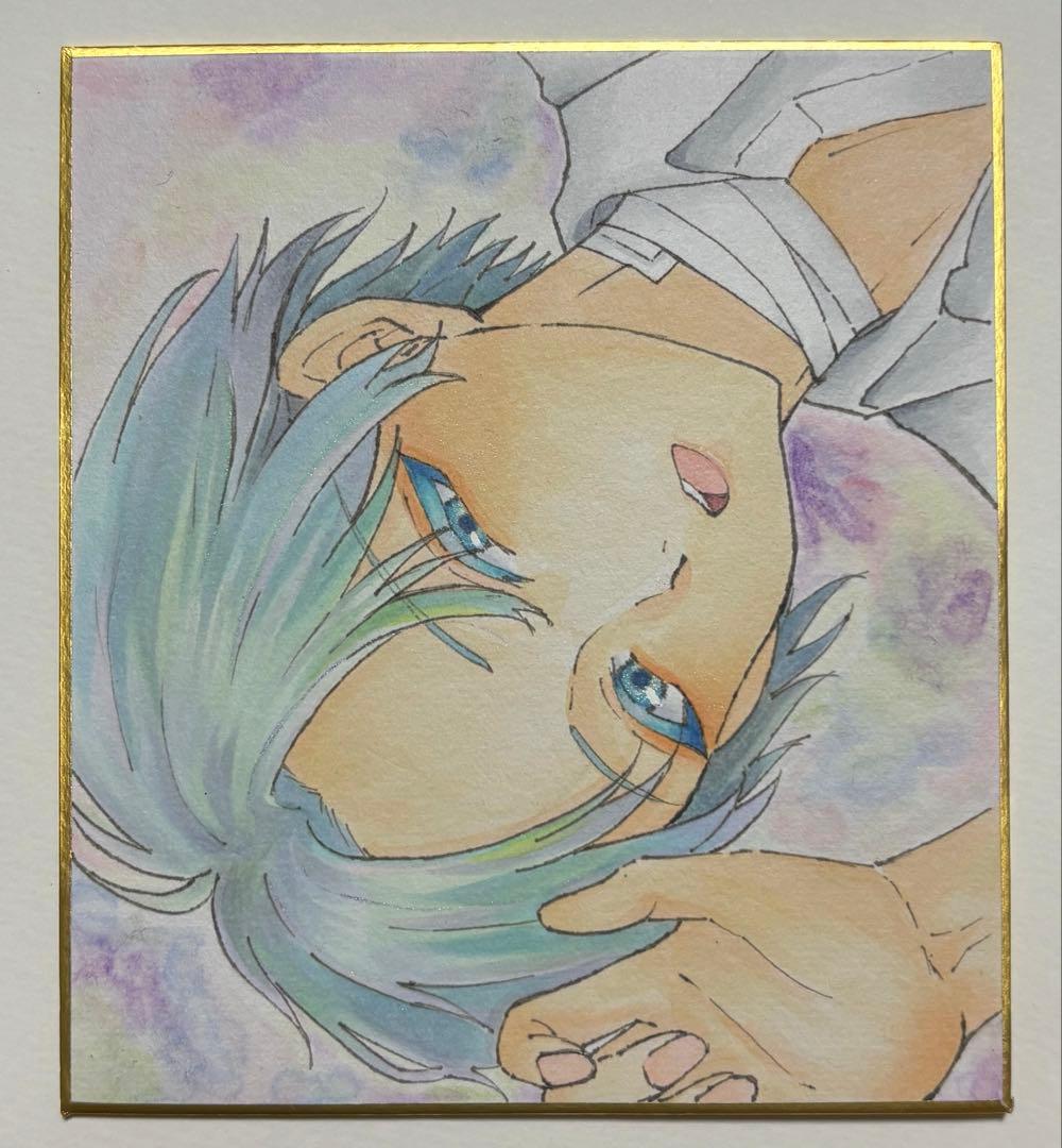 創作 オリジナル 手描き イラスト 色紙 原画 男の子 - メルカリ