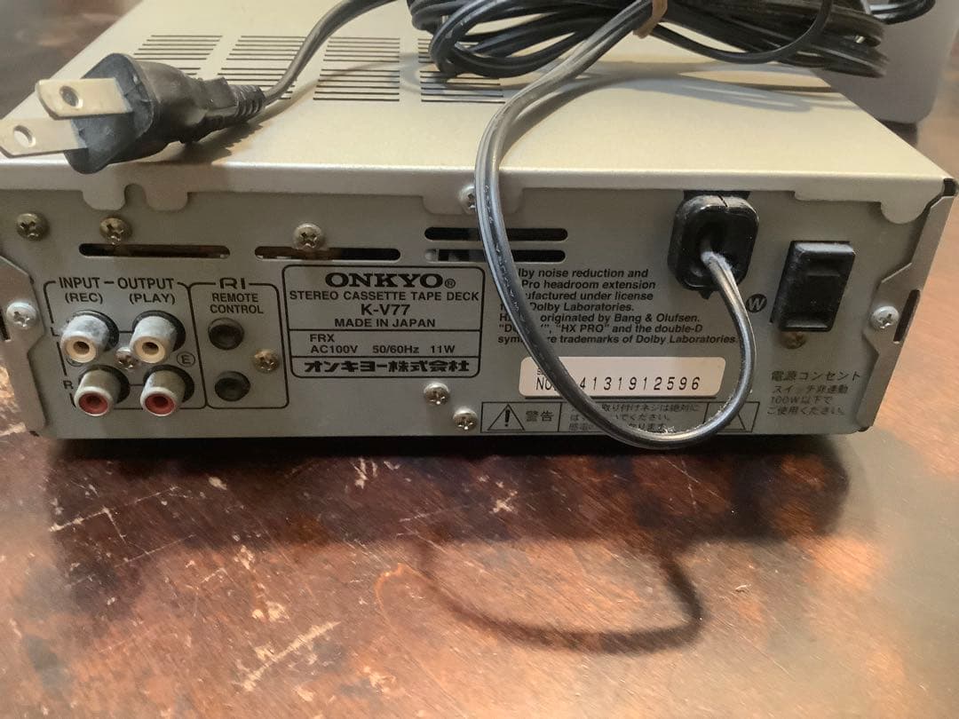 ジャンク品】ONKYO カセットデッキK-V77 - メルカリ