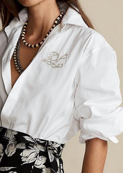 ポロラルフローレン　モノグラム ブルゾンスリーブ シャツ XL　長袖シャツ ポロ ラルフローレン メンズ 長袖 オックスフォードシャツ クラシック