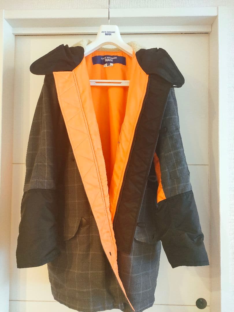 ジュンヤワタナベマン ウールチェックミリタリーコート2022AW - メルカリ