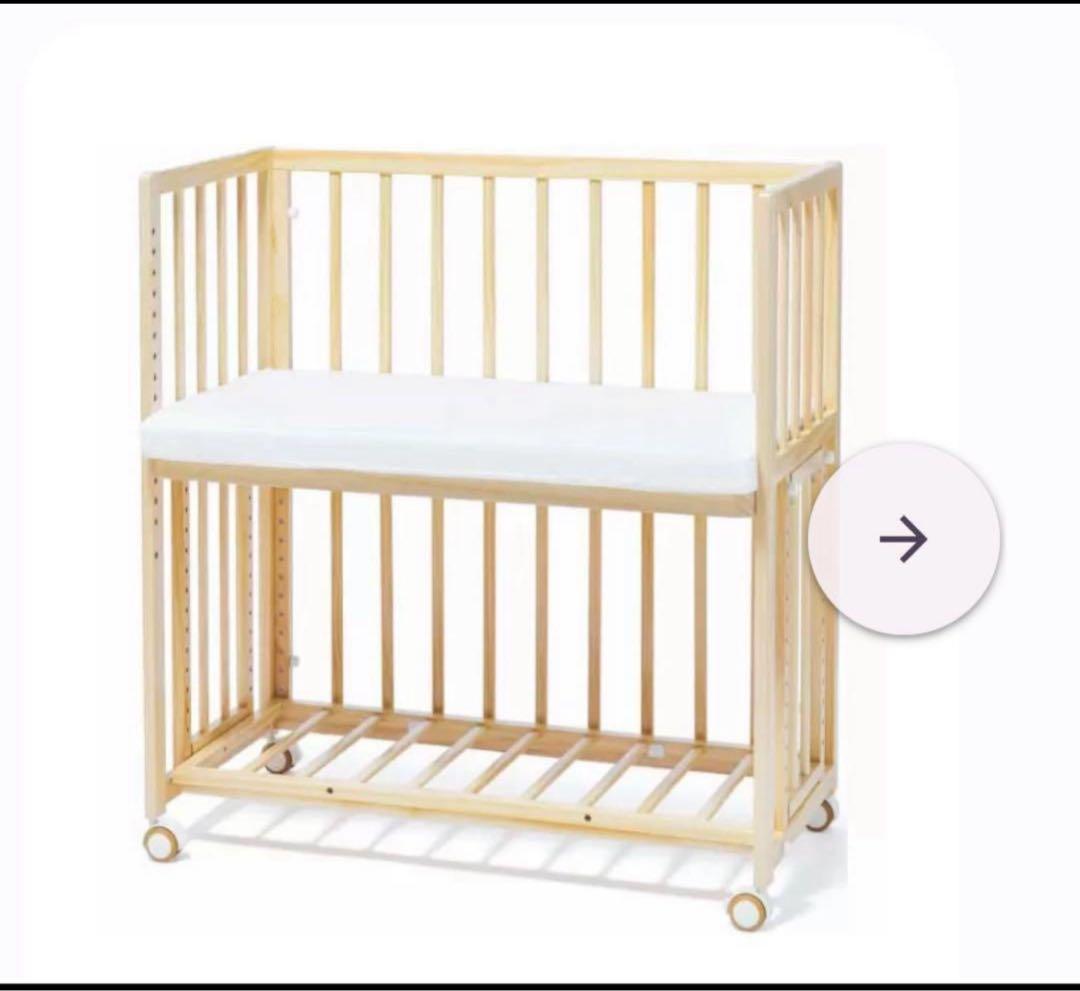 大和屋 ベビーベッド そいねーる＋ムーブ ホワイト そいねーる＋ムーブ yamatoya 大和屋 ベビーベッドのレンタル | そい