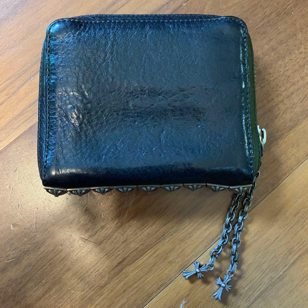 クロムハーツ 3サイドジップ サイドピラミッドスタッズレザー