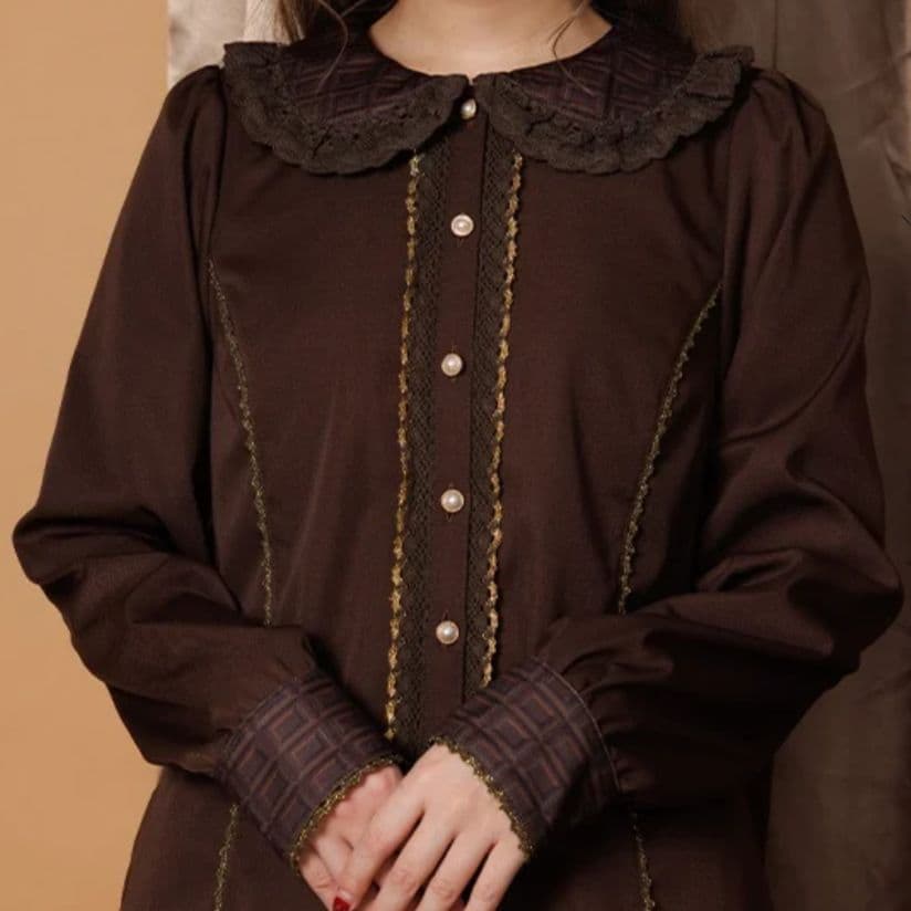 Chalmiere ボンボンショコラ チョコレート柄ブラウス 茶 ロリータ Chalmiere NEWS】 大好評につき、