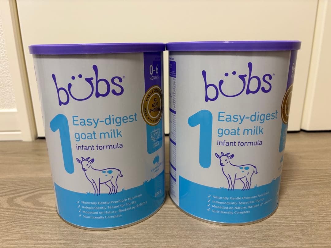 Bubs（バブズ）A2 ヤギミルク・ゴート粉ミルク ステップ1 800g✖️2缶 Bubs（バブズ）A2 ヤギミルク・ゴート粉ミルク ステップ1（0〜6カ月