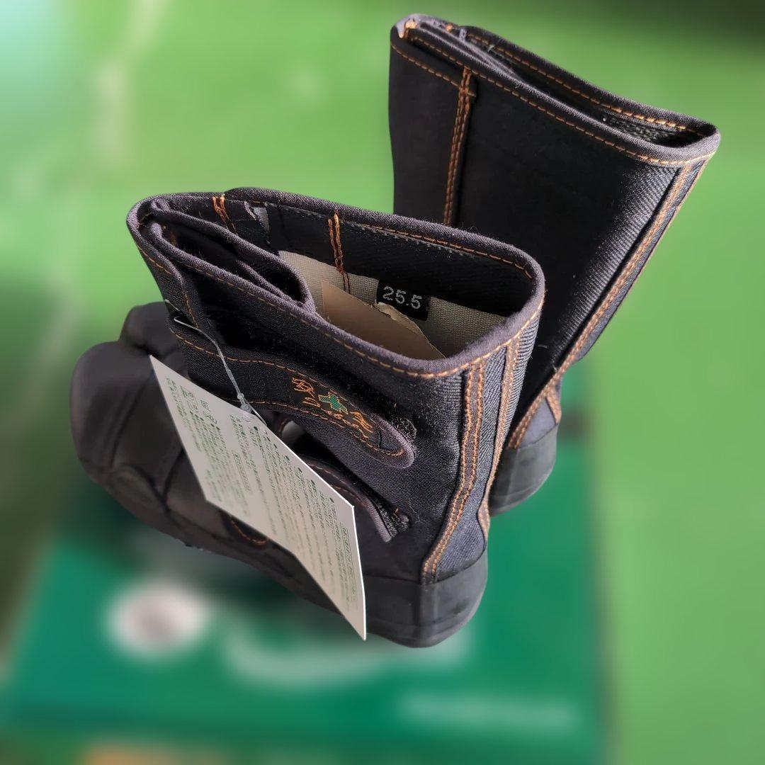 安全スパイクシューズ I-78 25.5cm 黒　山彦