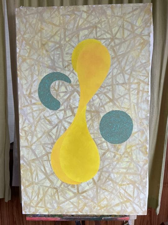 油絵 現代アート Yellow 作者 あんどうまさひろ 油彩画 - メルカリ