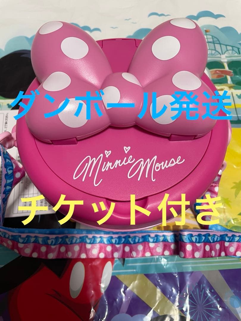 ミニーちゃん ポップコーンバケット リボン 新品 未使用 ディズニーランド ミニー ポップコーンバケット リボン 新品 未使用 ディズニーランド