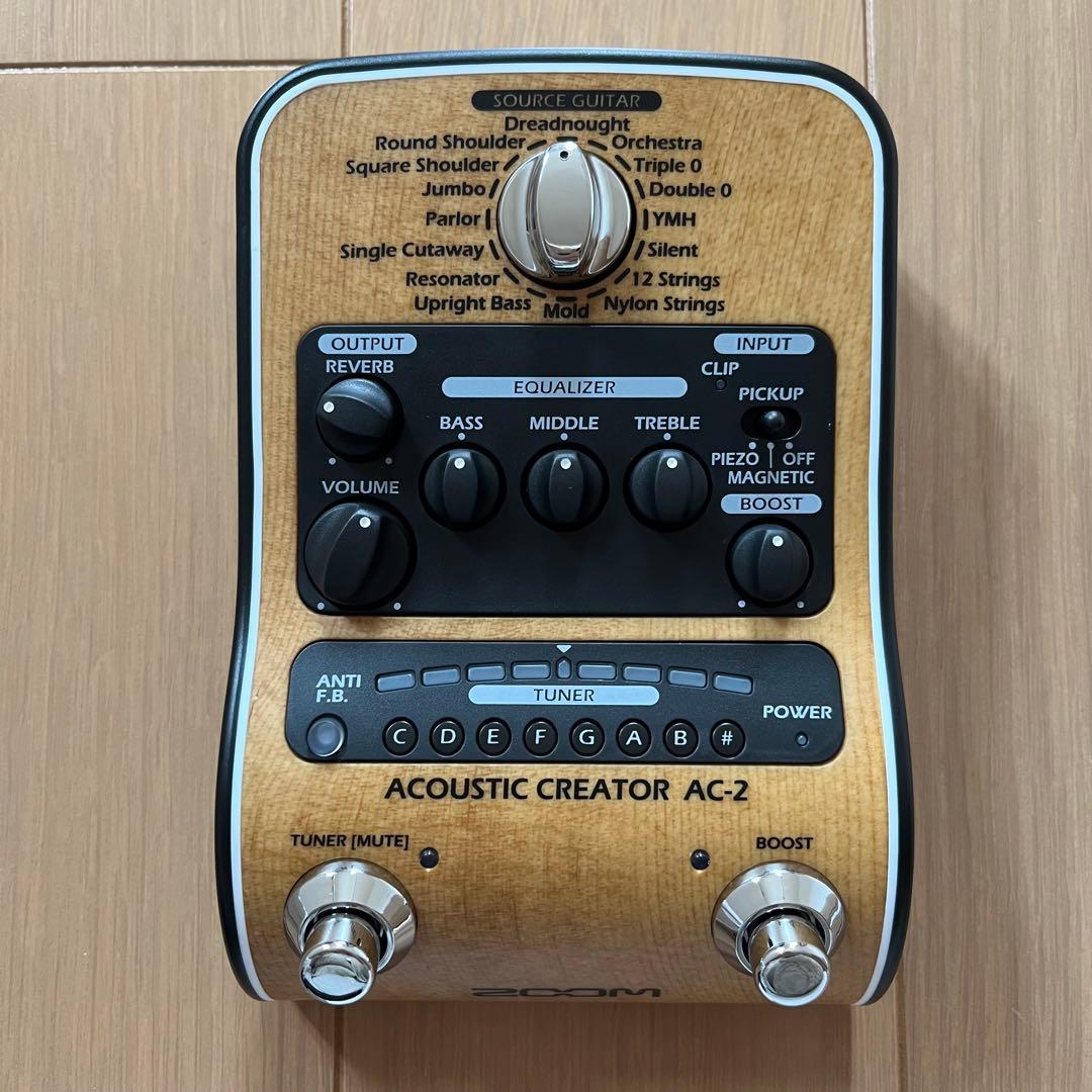 【ほぼ未使用品】ZOOM AC-2 アコースティックギター用 プリアンプ アコギ AC-2 Acoustic Creator | ZOOM