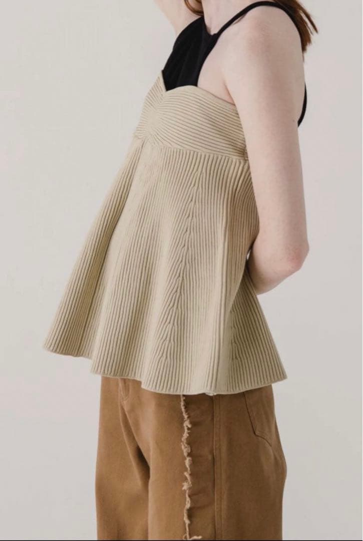 eaphi RIB KNIT BUSTIER beige