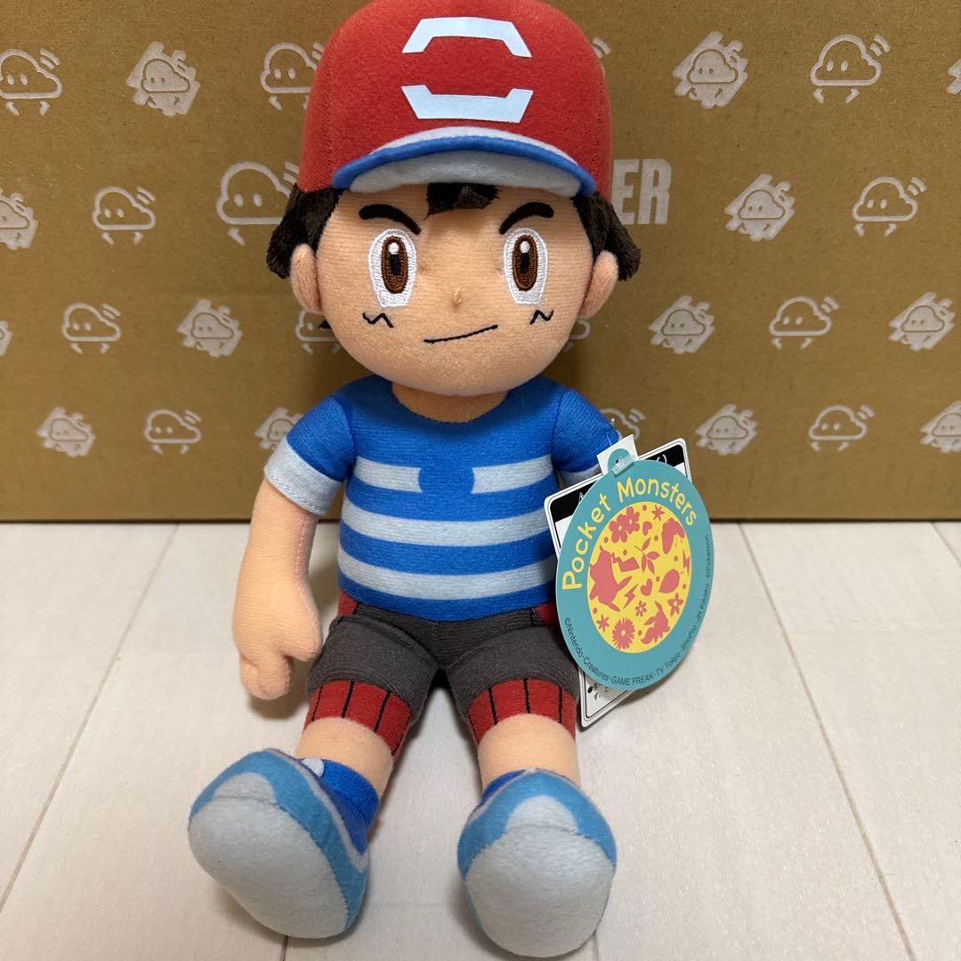 レア ポケモンキャラクター ぬいぐるみ サトシ サン&ムーン セキグチ 新品 レア ポケモンキャラクター ぬいぐるみ サトシ サン&ムーン タグ