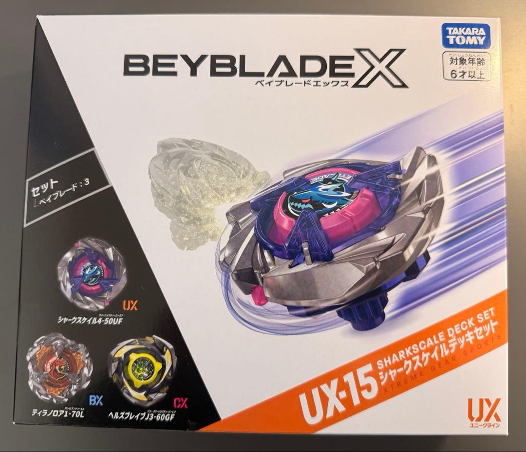 ベイコード未使用 UX-15 シャークスケイルデッキセット ベイブレードX