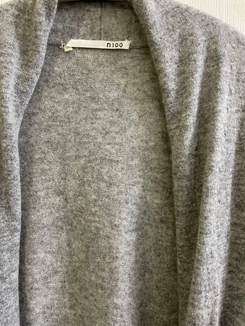 n100 エヌワンハンドレッド カシミヤカーディガン ベルト付