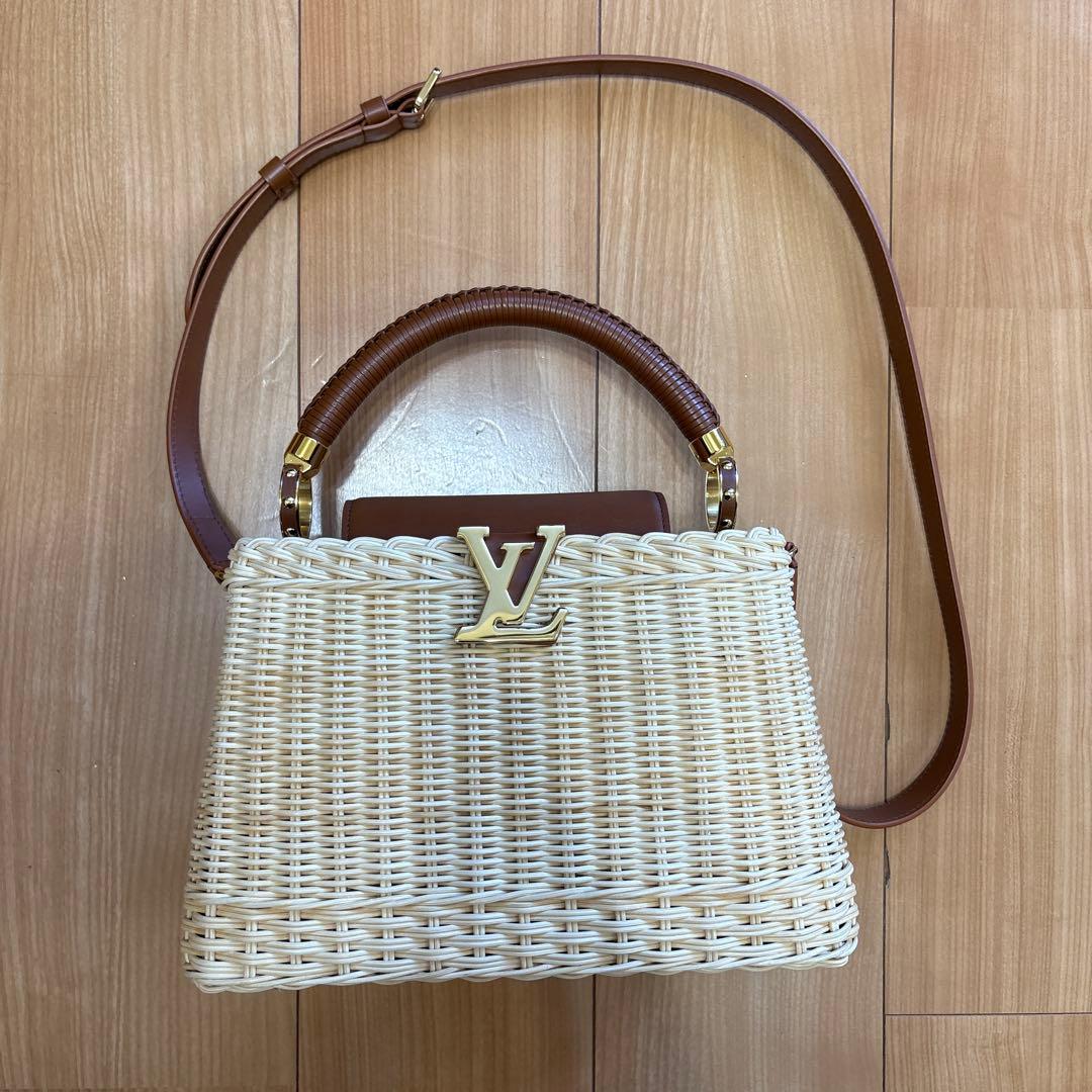 もこ　ルイヴィトン カプシーヌ BB ラタン　カゴバッグ ルイ・ヴィトンのアイコンバッグ「カプシーヌ」“ラタン編み”×レザー